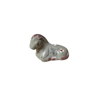Christmas Nativity Mexican Pottery Terra Cotta Handpainted Sheep Replacement